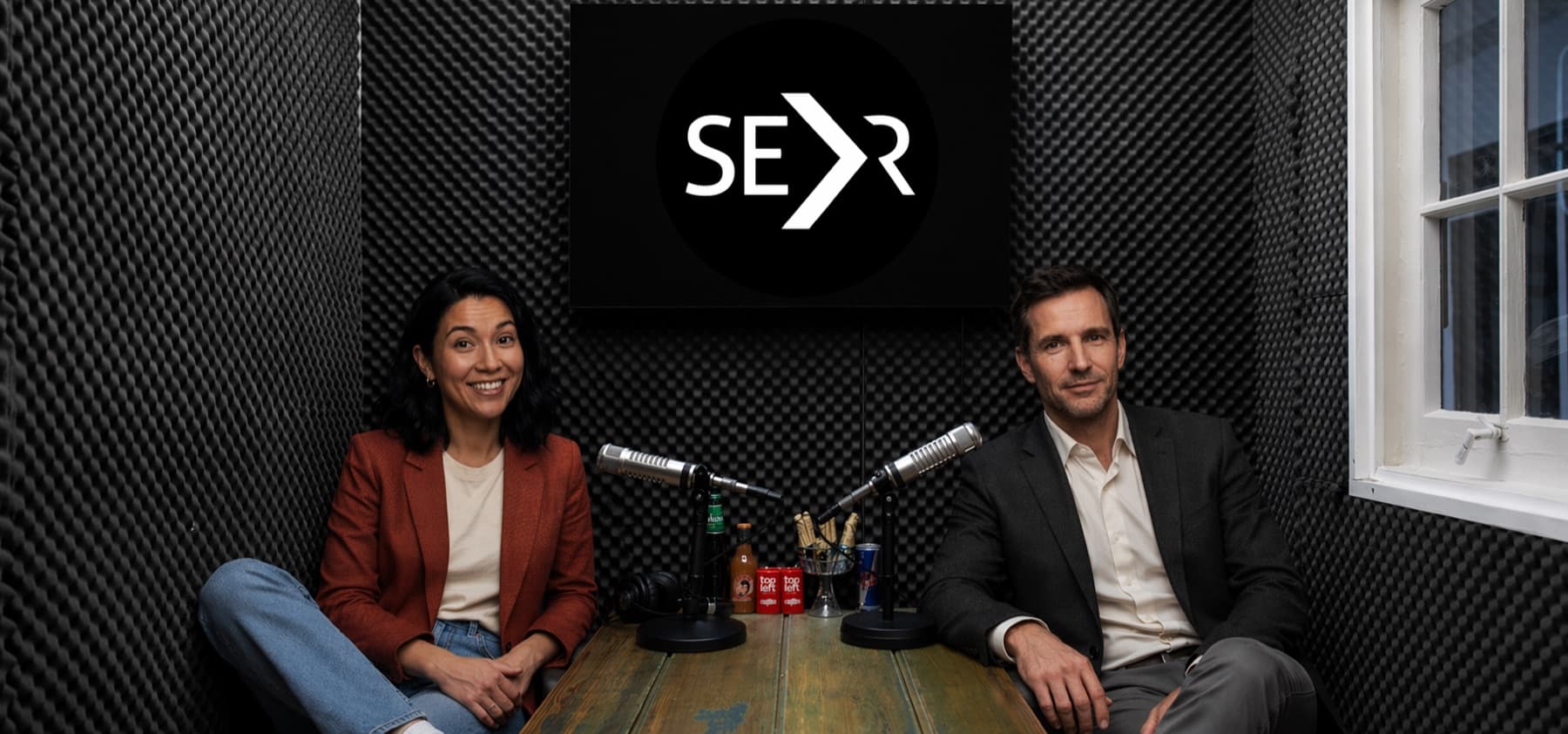 Nate Hargrove and Ava Vasquez in the studio